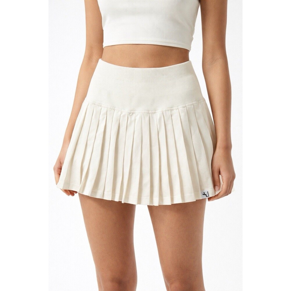 JoyLab Skort/Skirt Sz XS White Pleated Tennis Golf Pickleball High Waist Stretch
